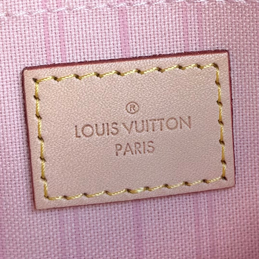 Damier Azur Neverfull MM Set (Rose Ballerine)
