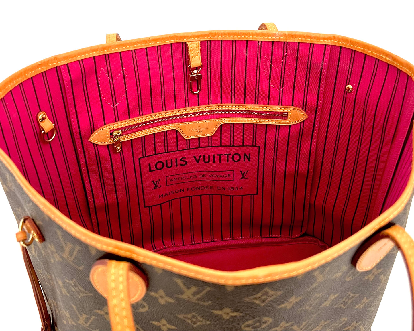 Monogram Neverfull MM (Pivione Interior)