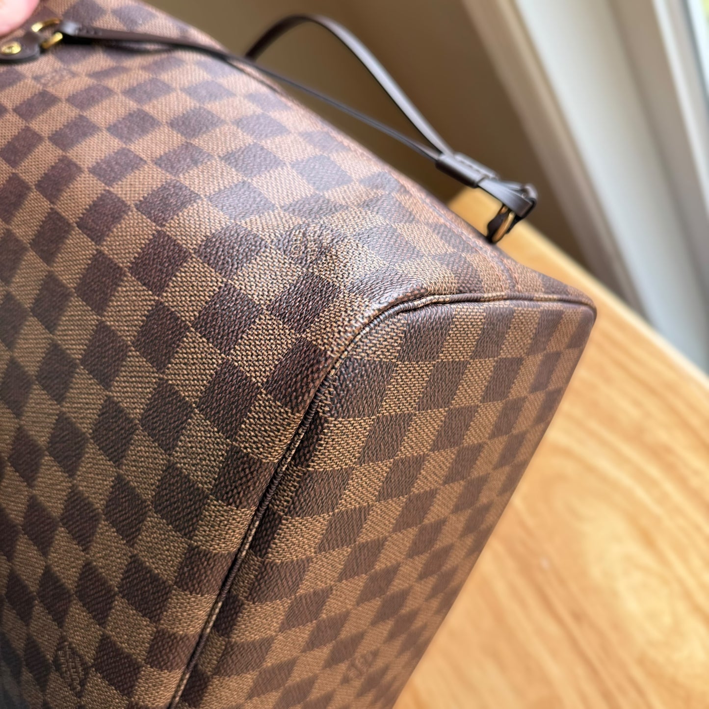 Damier Ebene Neverfull MM Set (Rose Ballerine)