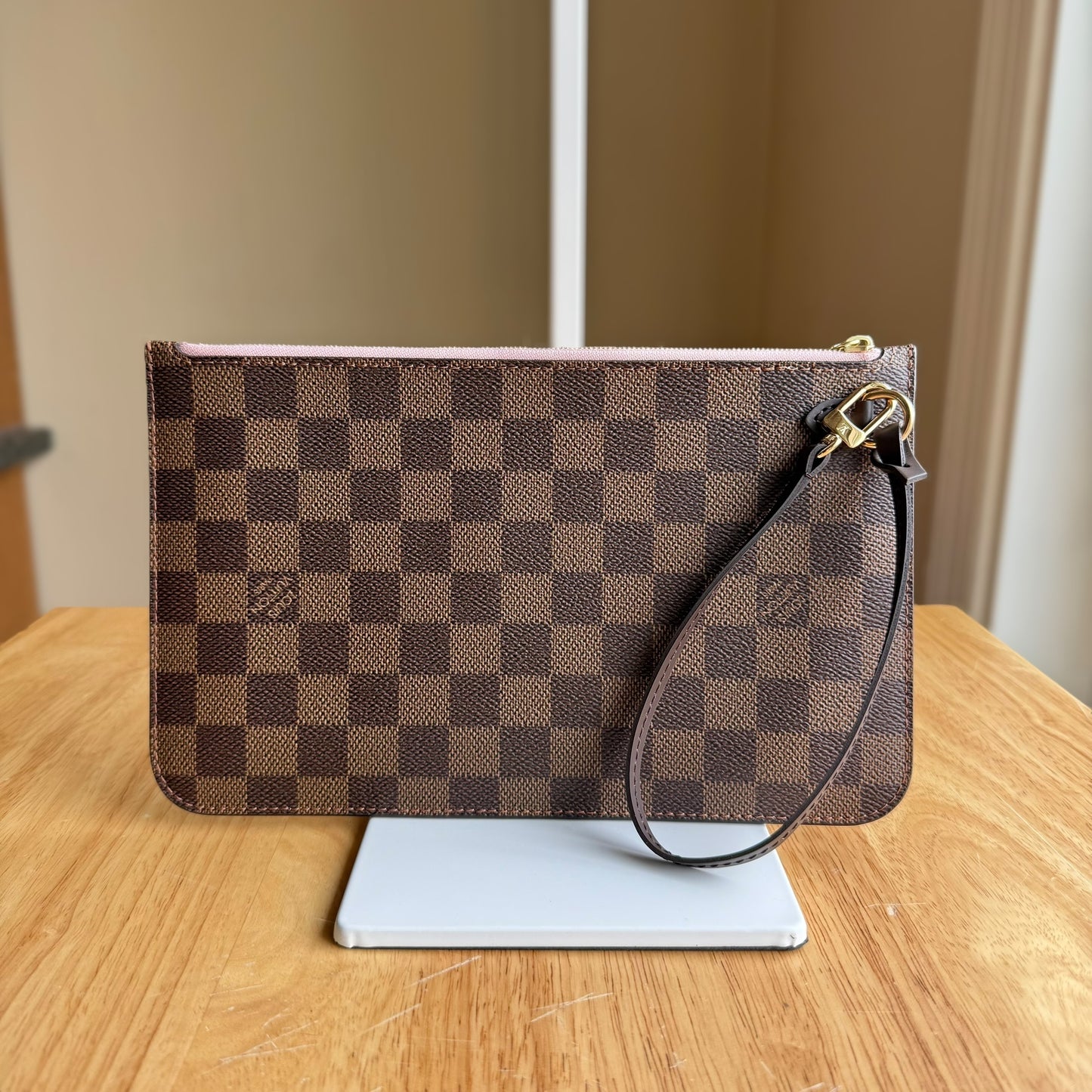 Damier Ebene Neverfull MM Set (Rose Ballerine)
