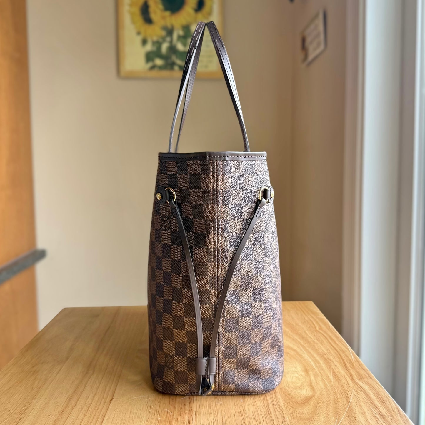 Damier Ebene Neverfull MM Set (Rose Ballerine)