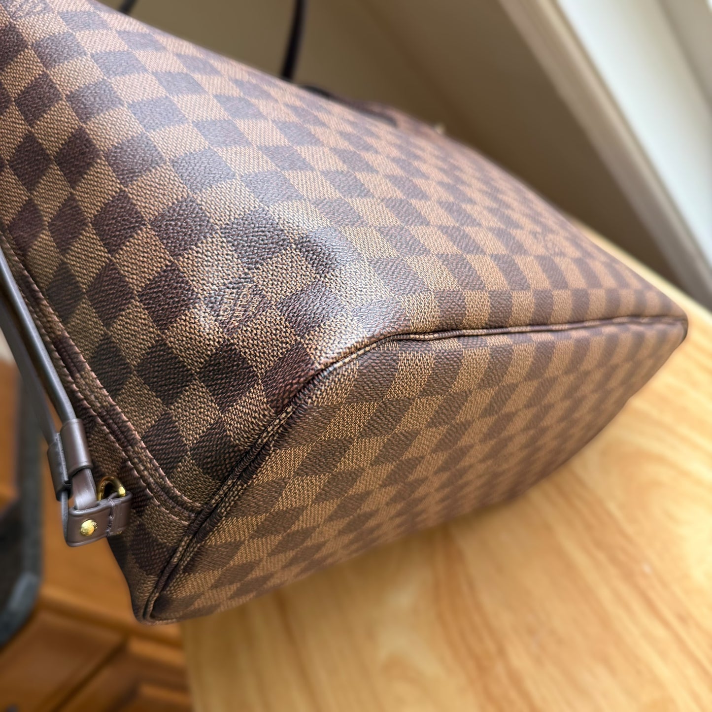 Damier Ebene Neverfull MM Set (Rose Ballerine)