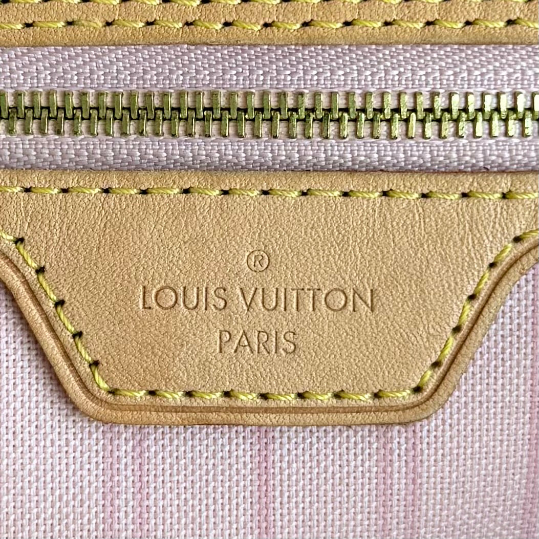 Damier Azur Neverfull MM Set (Rose Ballerine)