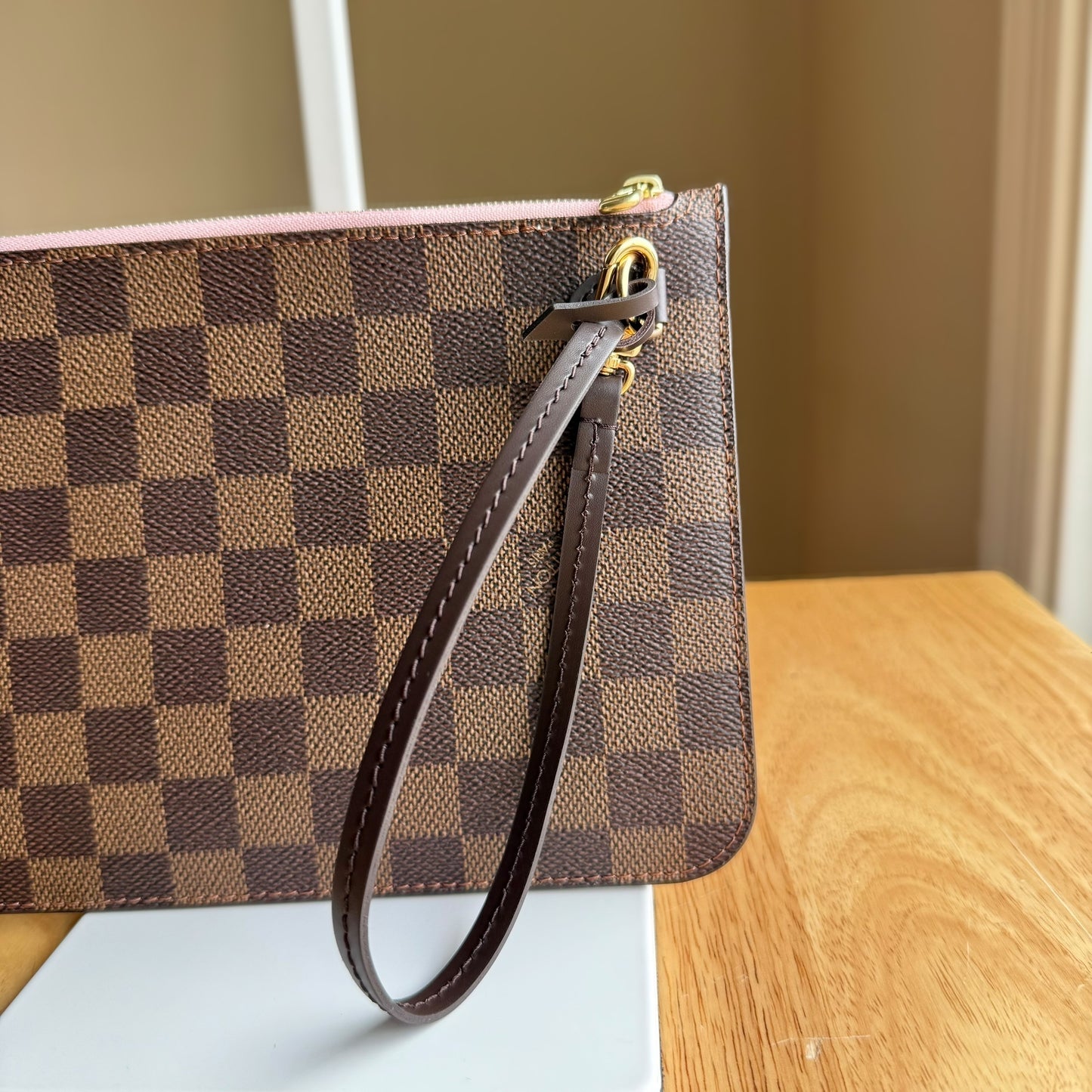 Damier Ebene Neverfull MM Set (Rose Ballerine)