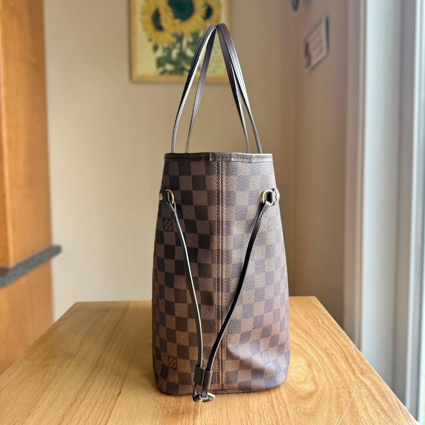 Damier Ebene Neverfull MM Set (Rose Ballerine)