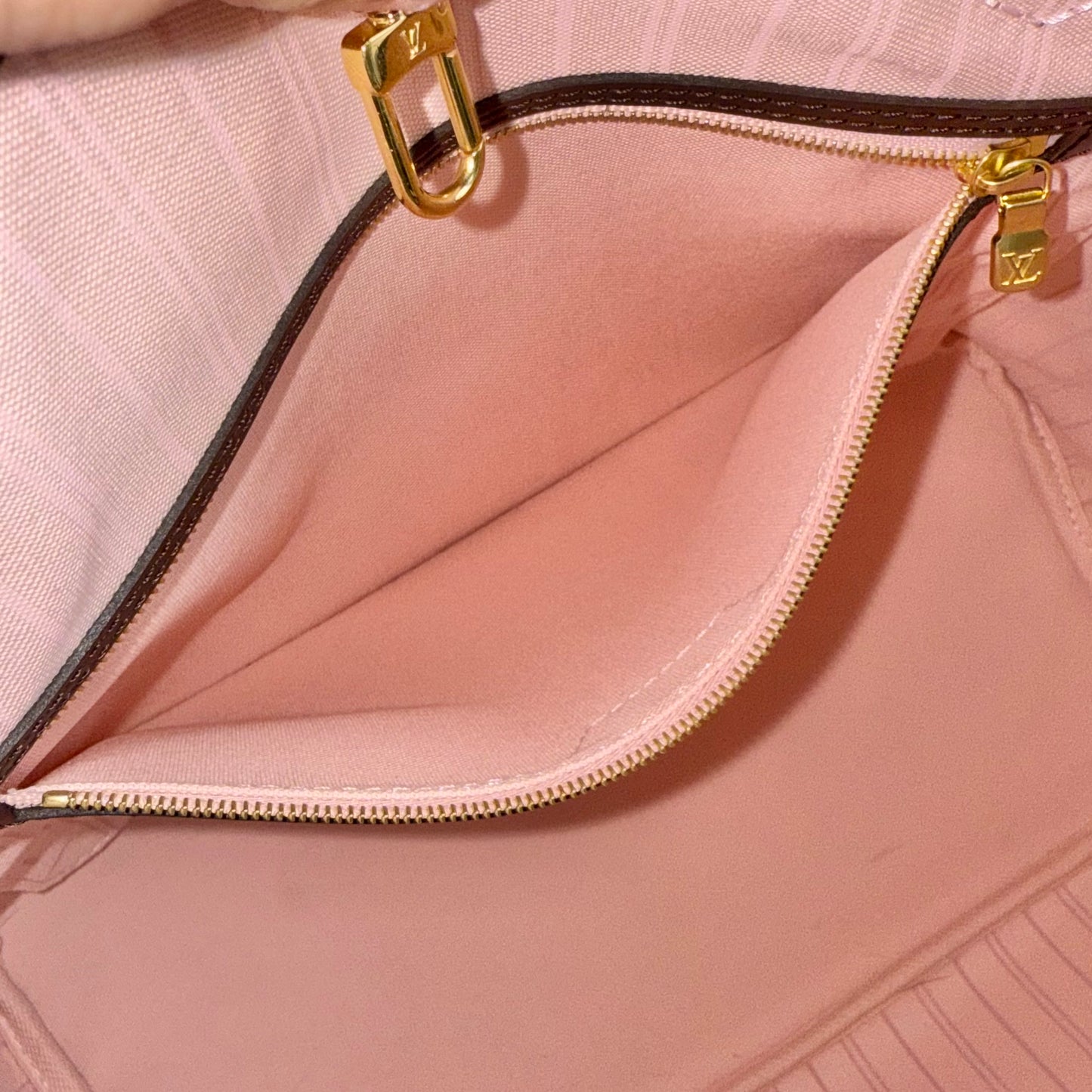 Damier Ebene Neverfull MM Set (Rose Ballerine)