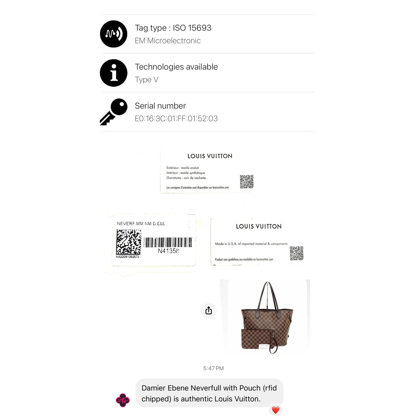 Damier Ebene Neverfull MM Set