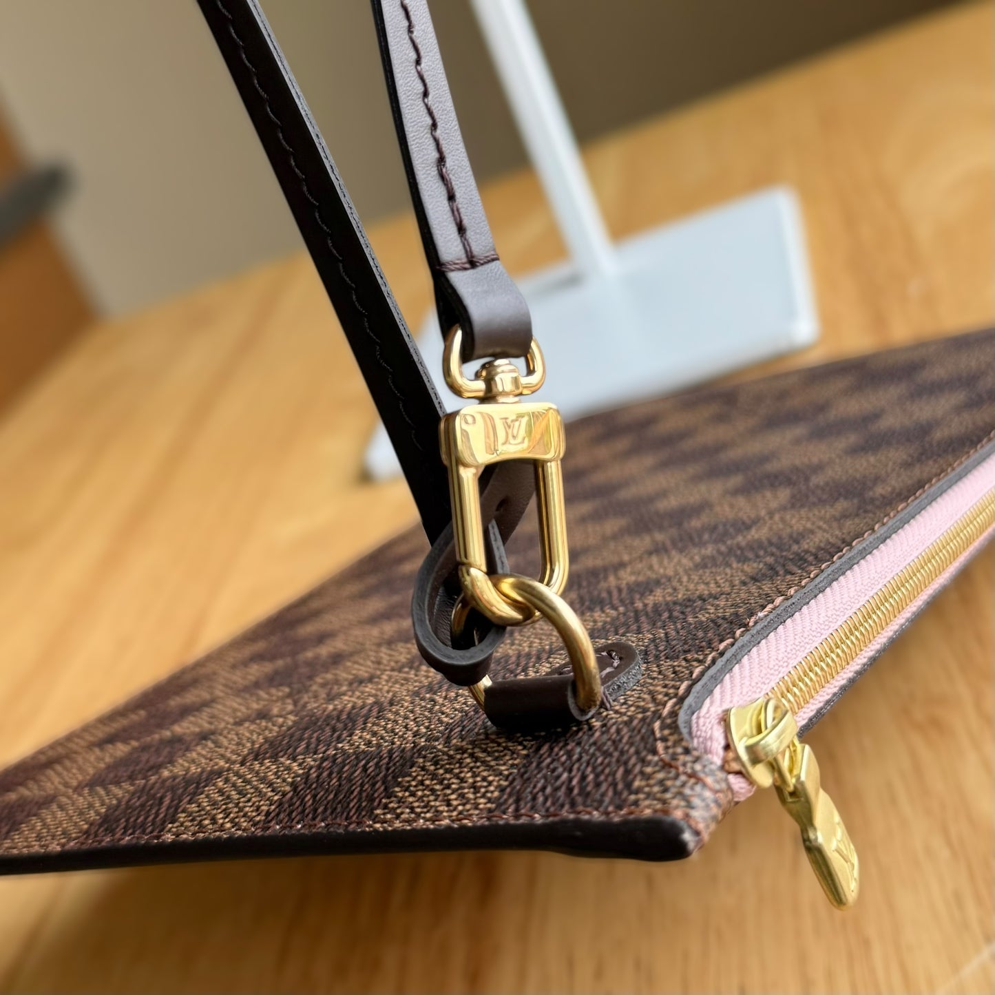 Damier Ebene Neverfull MM Set (Rose Ballerine)