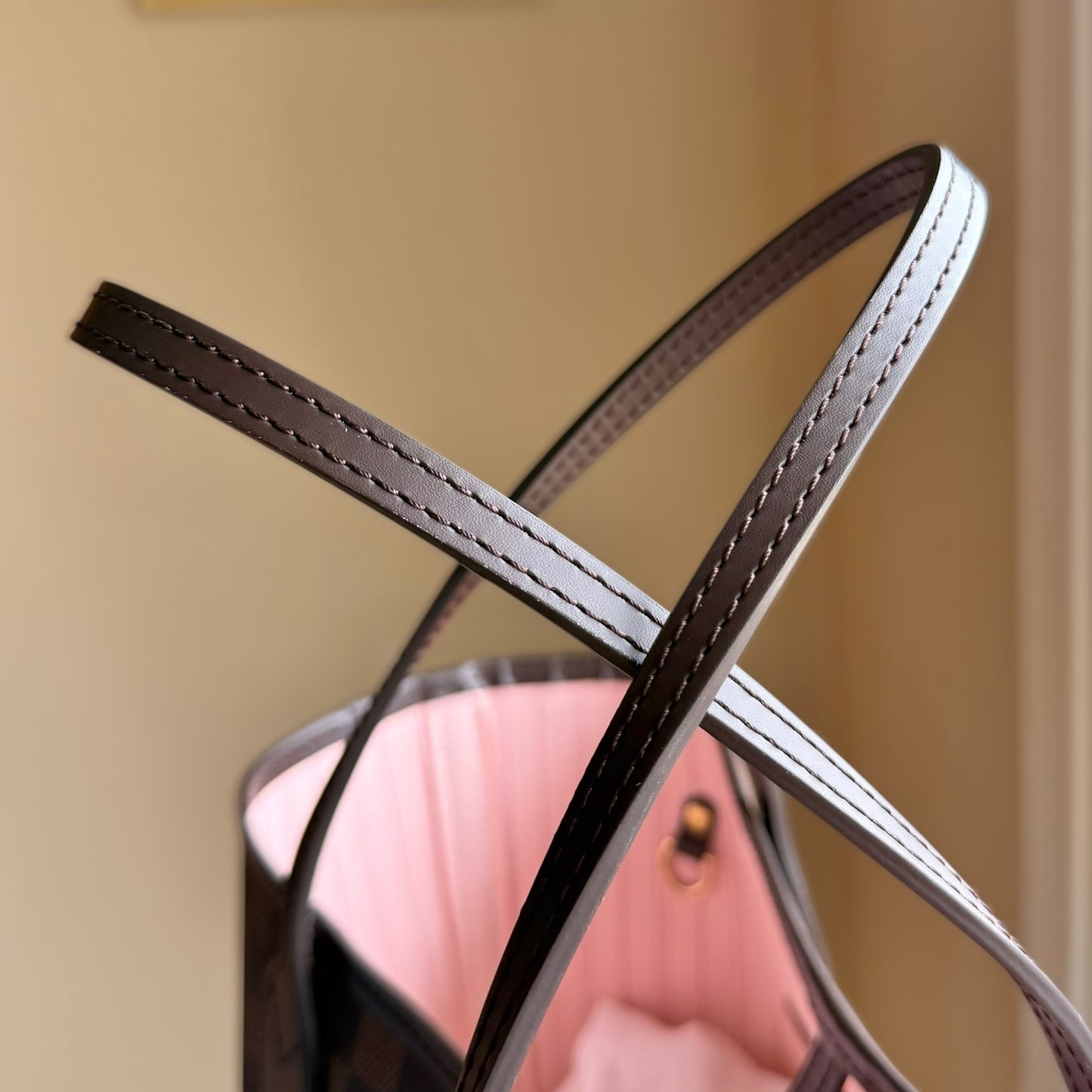 Damier Ebene Neverfull MM Set (Rose Ballerine)