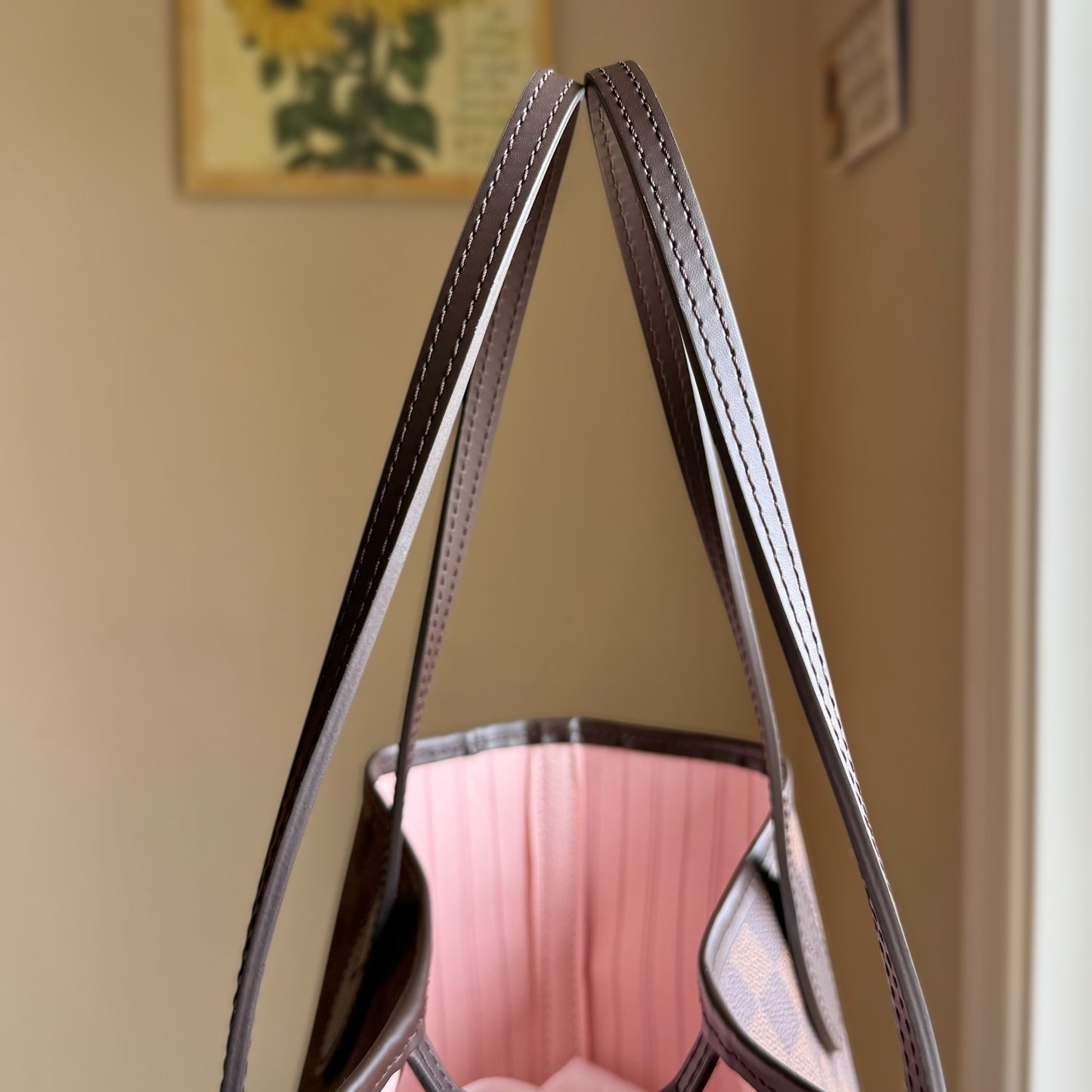 Damier Ebene Neverfull MM Set (Rose Ballerine)
