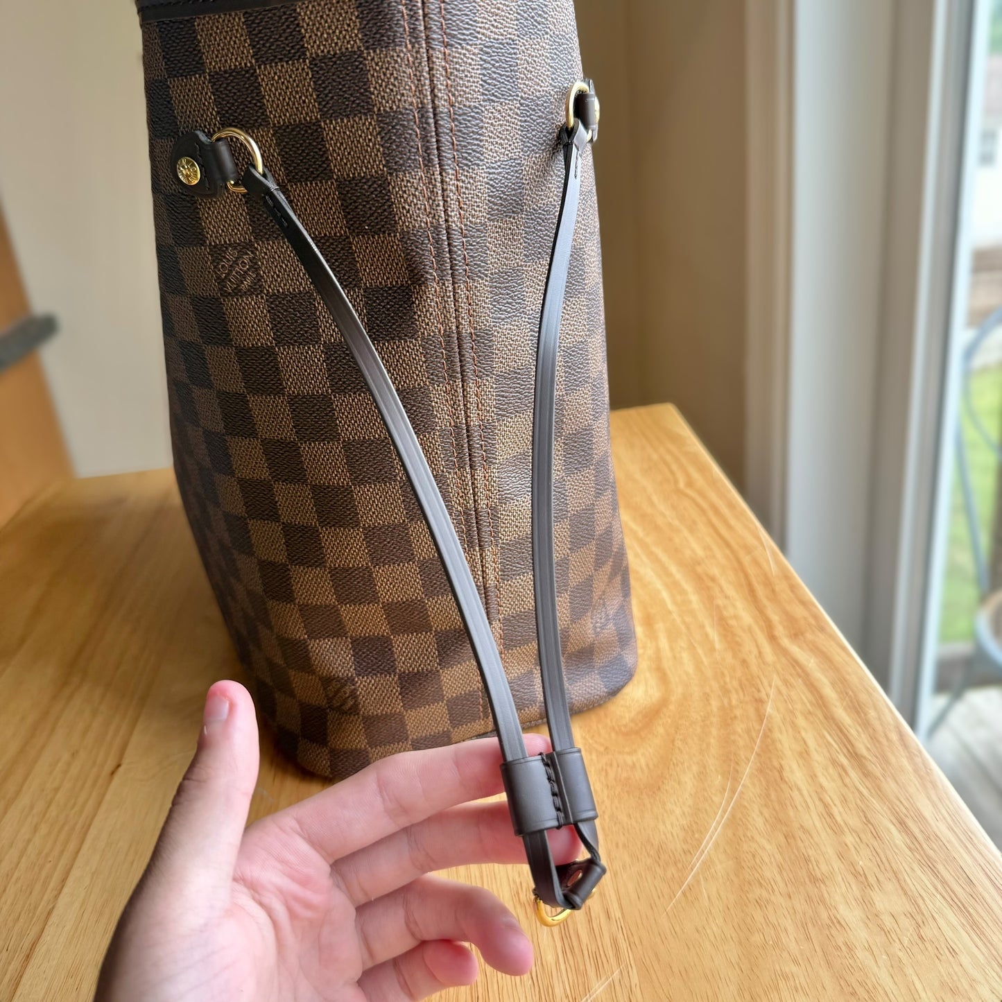 Damier Ebene Neverfull MM Set (Rose Ballerine)