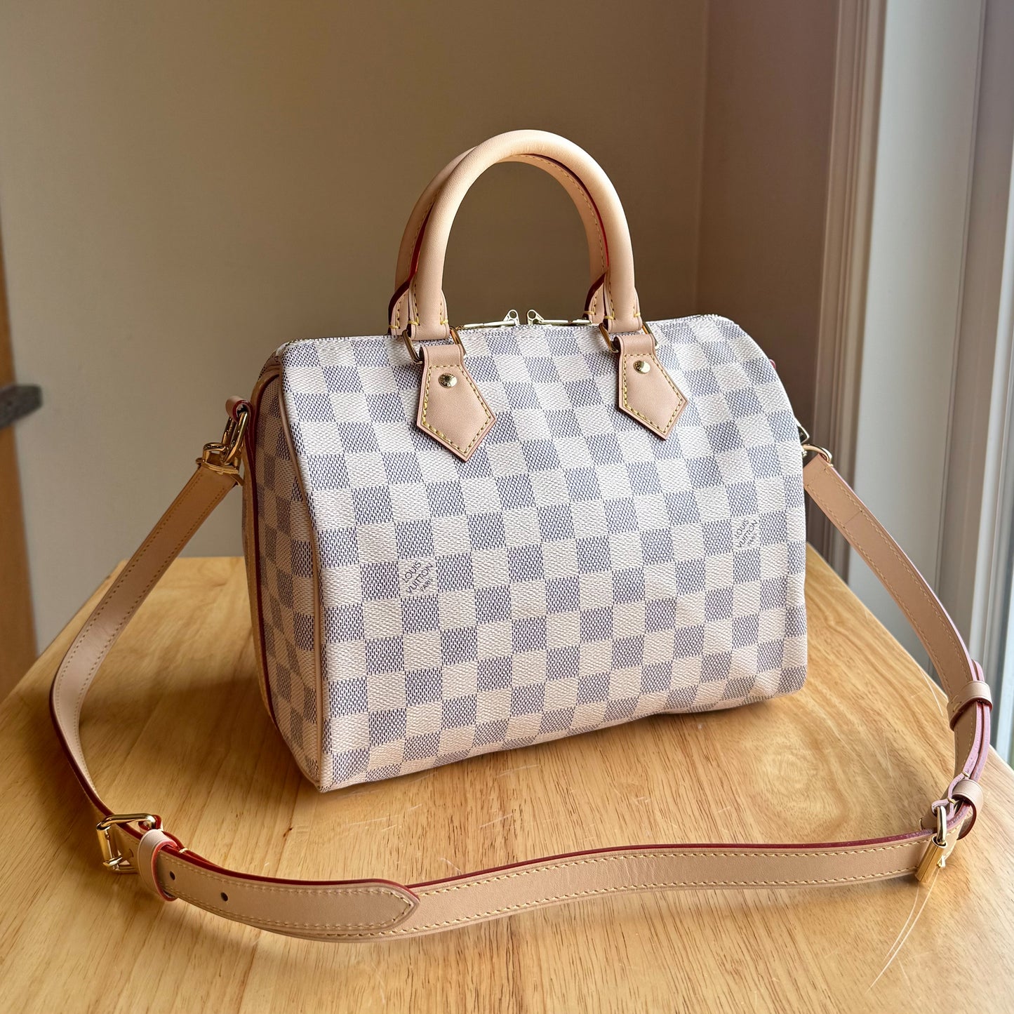 Damier Azur Speedy 25 Bandouliere (Like New)