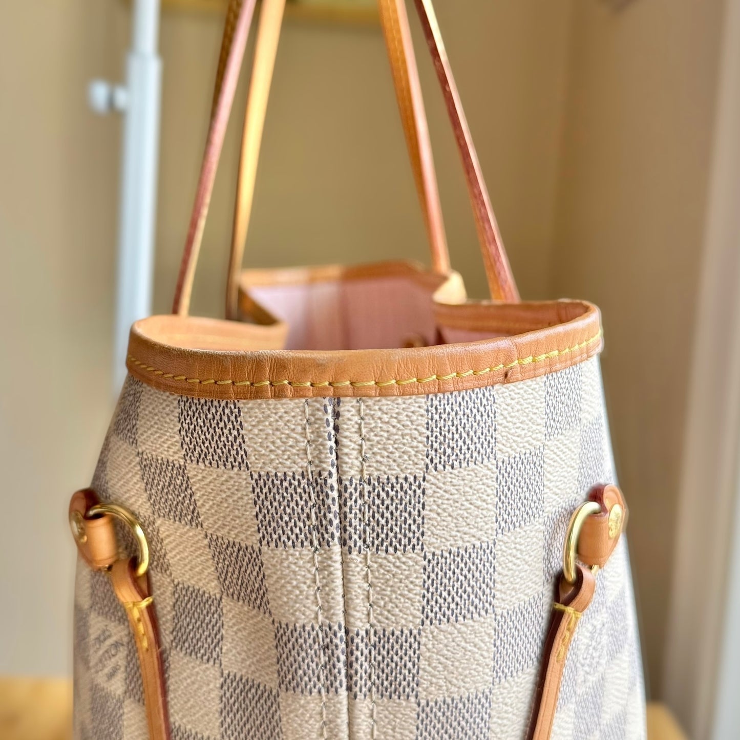 Damier Azur Neverfull MM Set (Rose Ballerine)