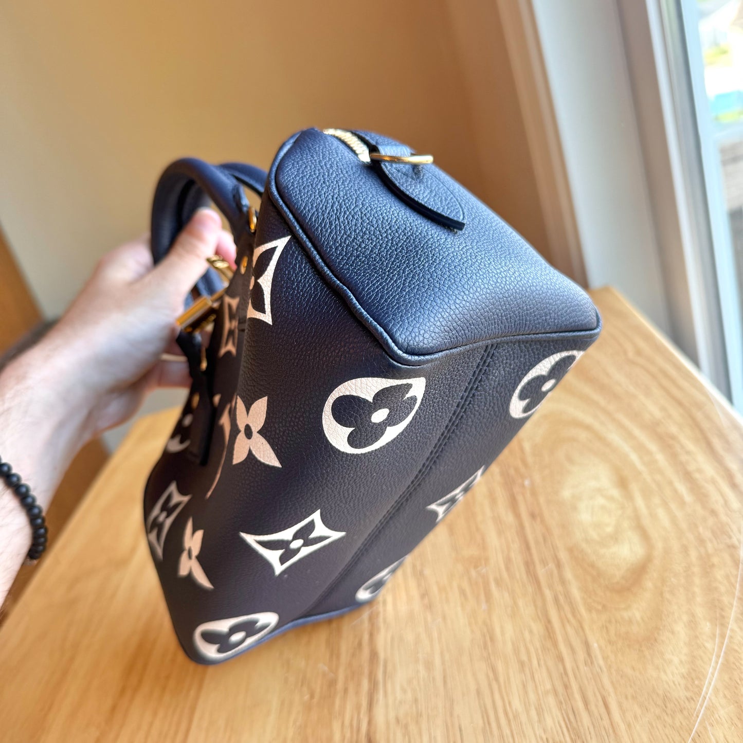 Bicolor Empreinte Speedy 20 - Navy/Creme