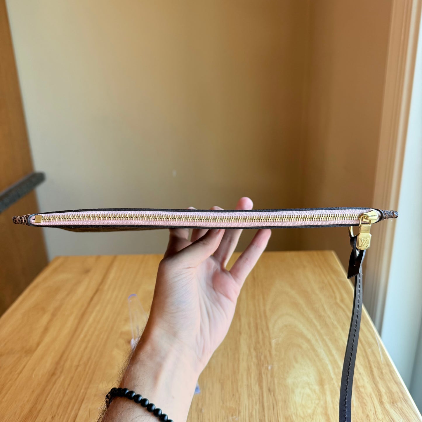 (NEW) Damier Ebene Neverfull MM Set - Rose Ballerine Interior