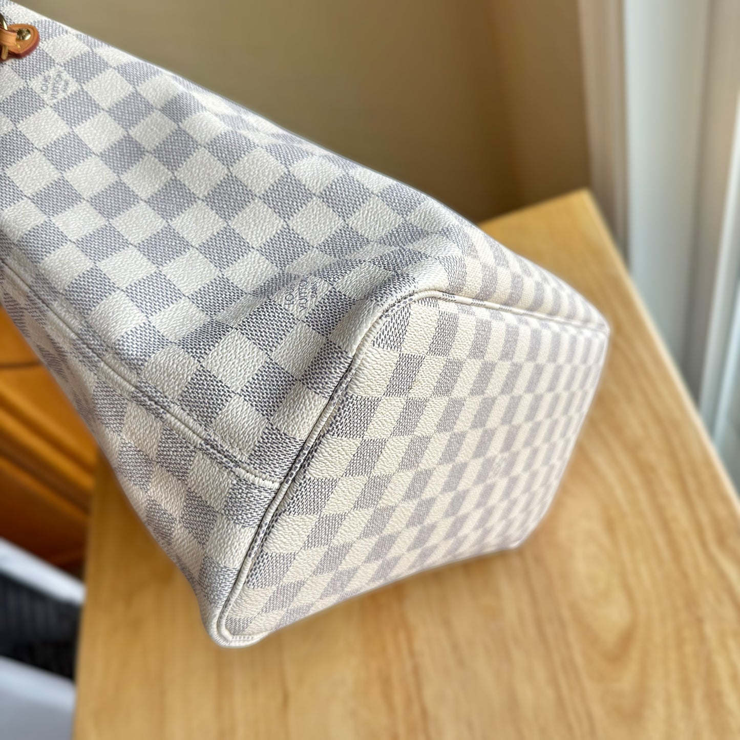 Damier Azur Neverfull MM Set (Rose Ballerine)