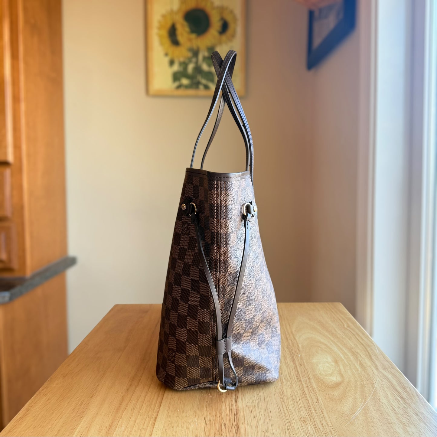 Damier Ebene Neverfull MM Set - Cerise Red Interior (Brand New)