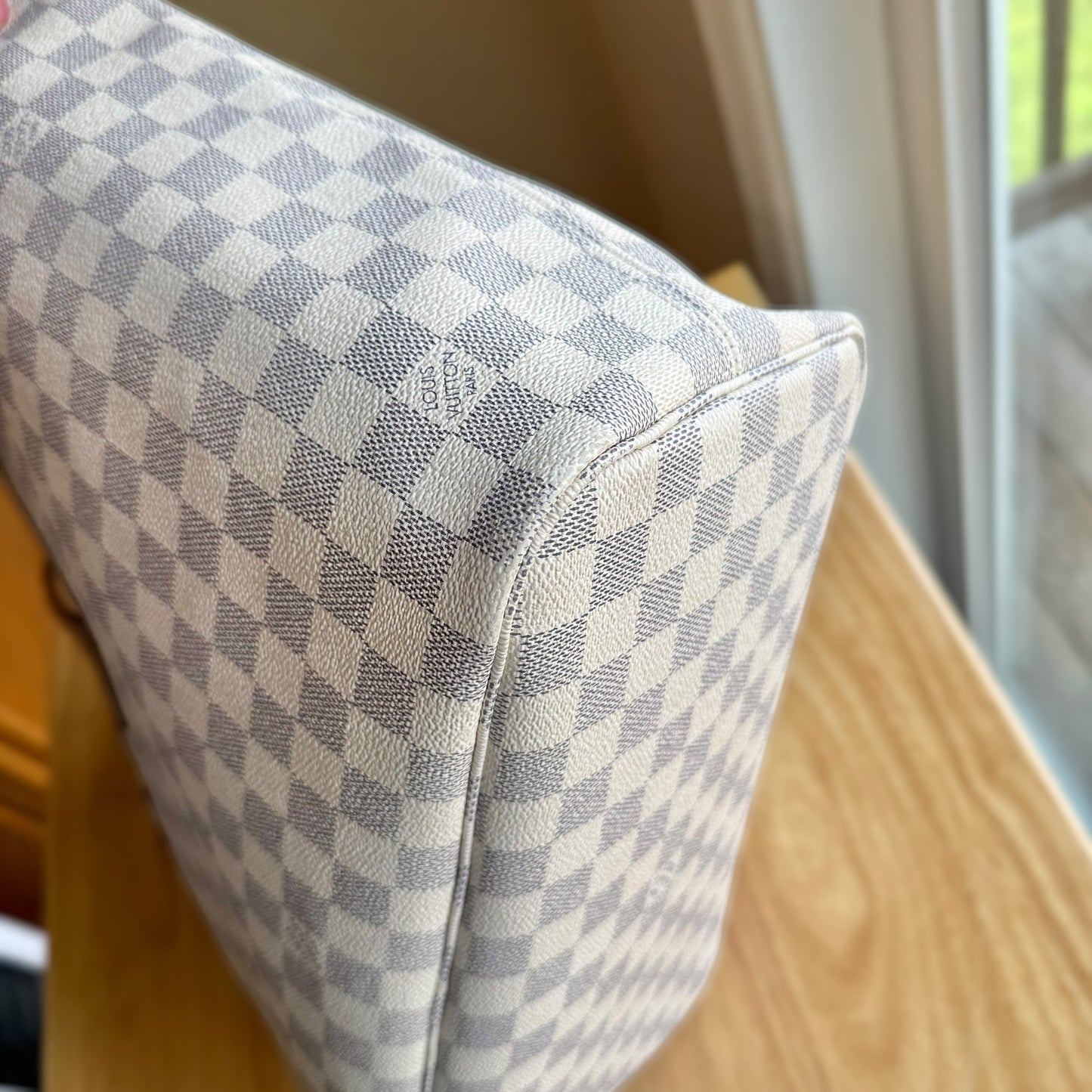 Damier Azur Neverfull MM Set (Rose Ballerine)