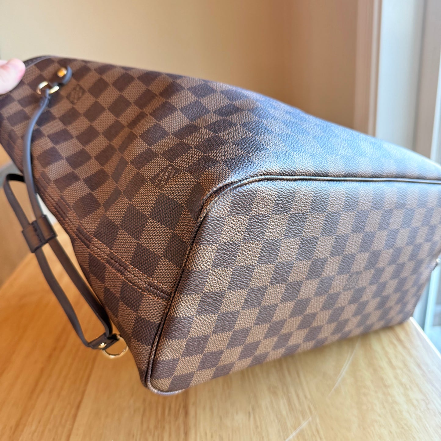 (NEW) Damier Ebene Neverfull MM Set - Rose Ballerine Interior
