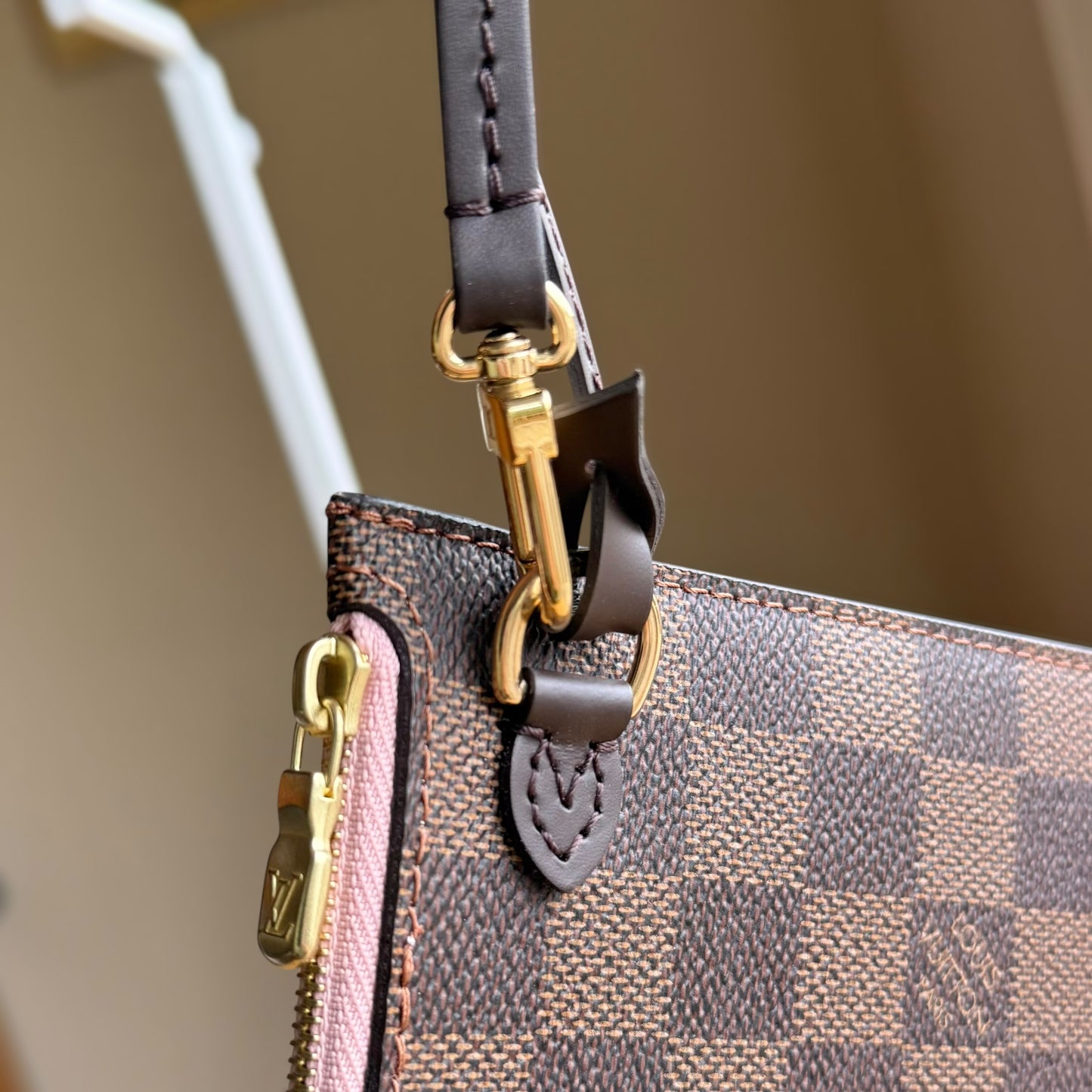 Damier Ebene Neverfull MM Set (Rose Ballerine)