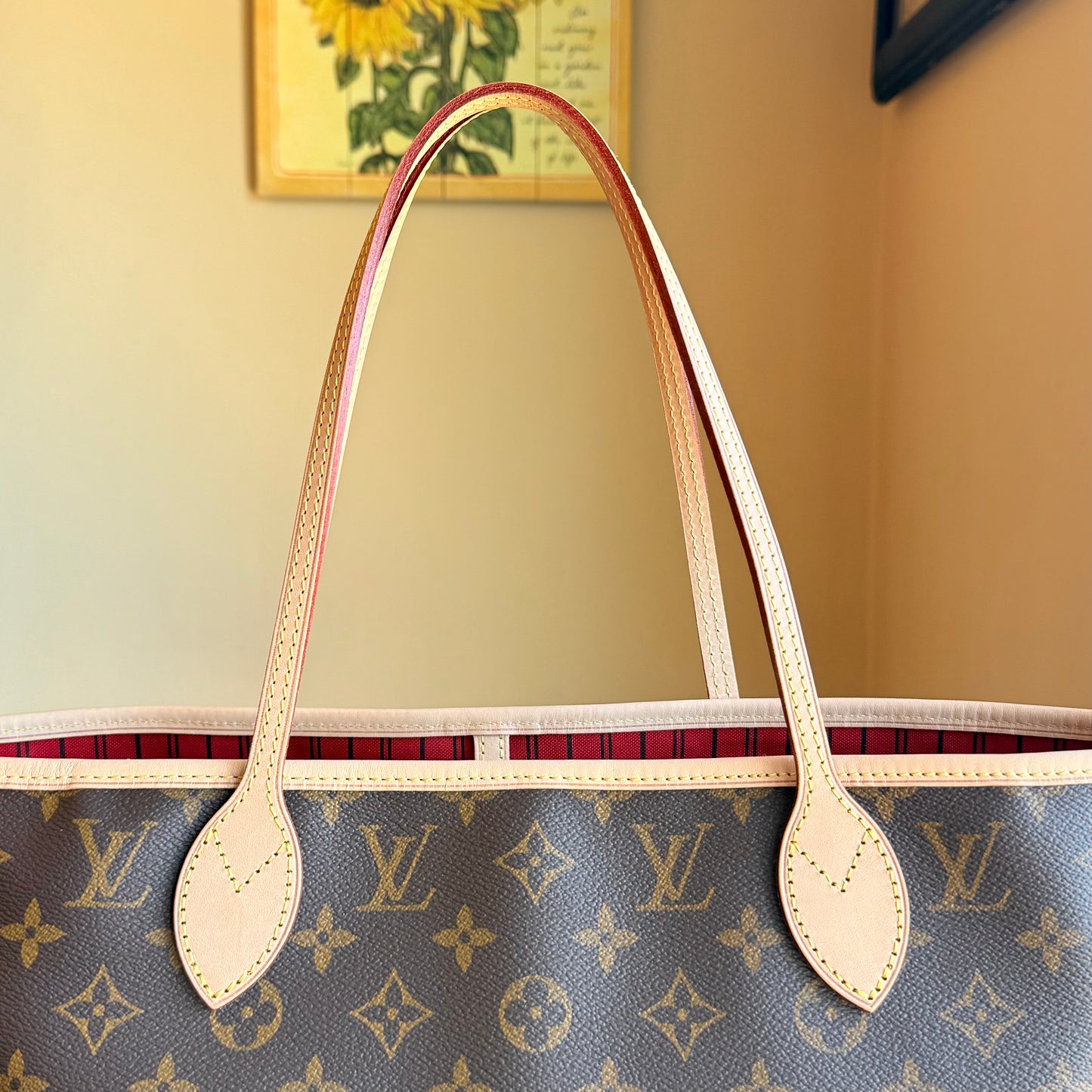 Monogram Neverfull Bandouliere Inside Out MM - Rogue Sari Interior