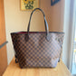 Damier Ebene Neverfull MM Set - Cerise Red Interior (Brand New)