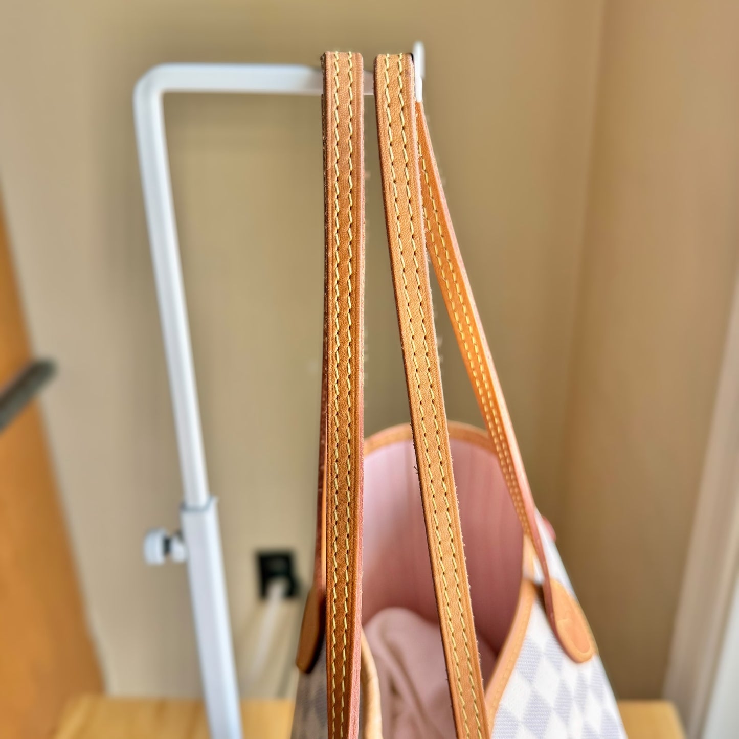 Damier Azur Neverfull MM Set (Rose Ballerine)