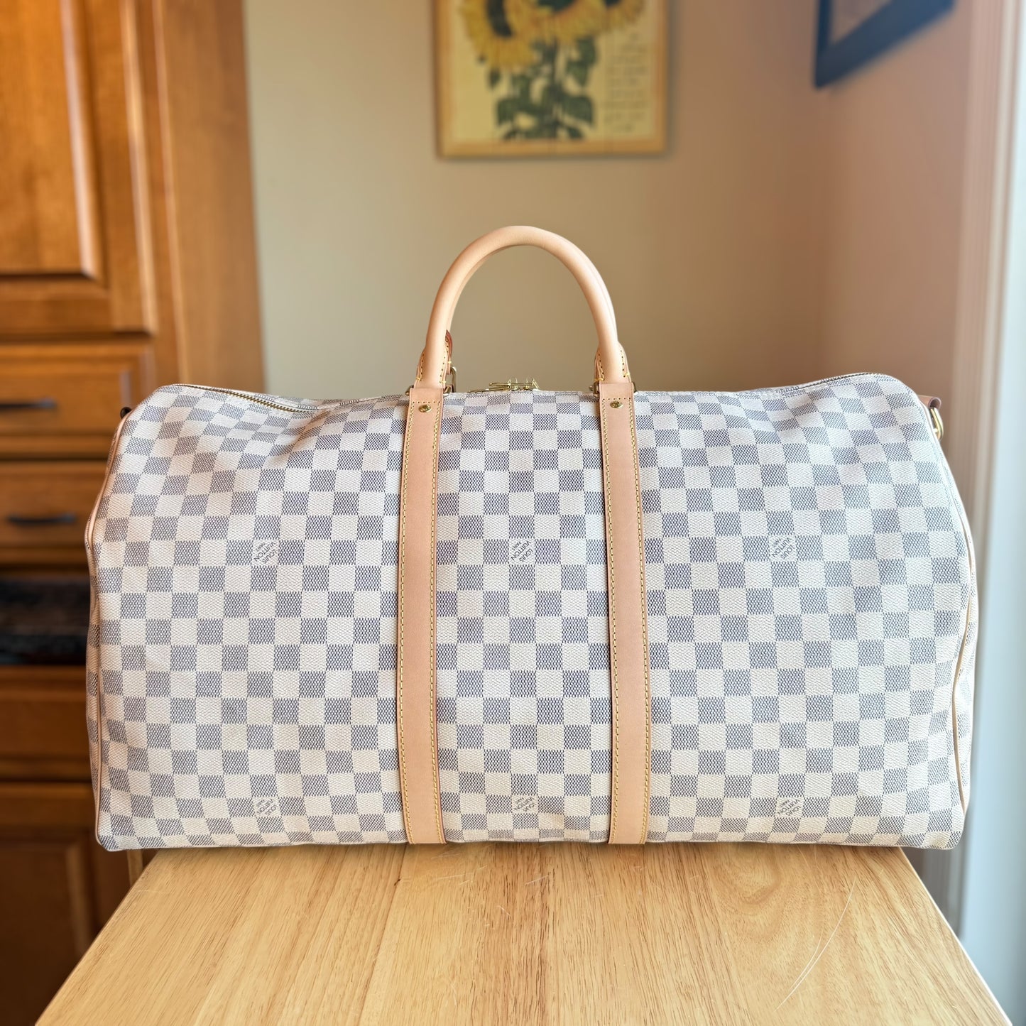 Damier Azur Keepall 55 Bandouliere