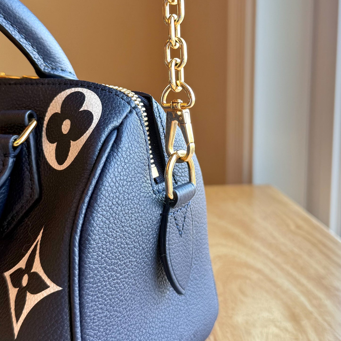 Bicolor Empreinte Speedy 20 - Navy/Creme