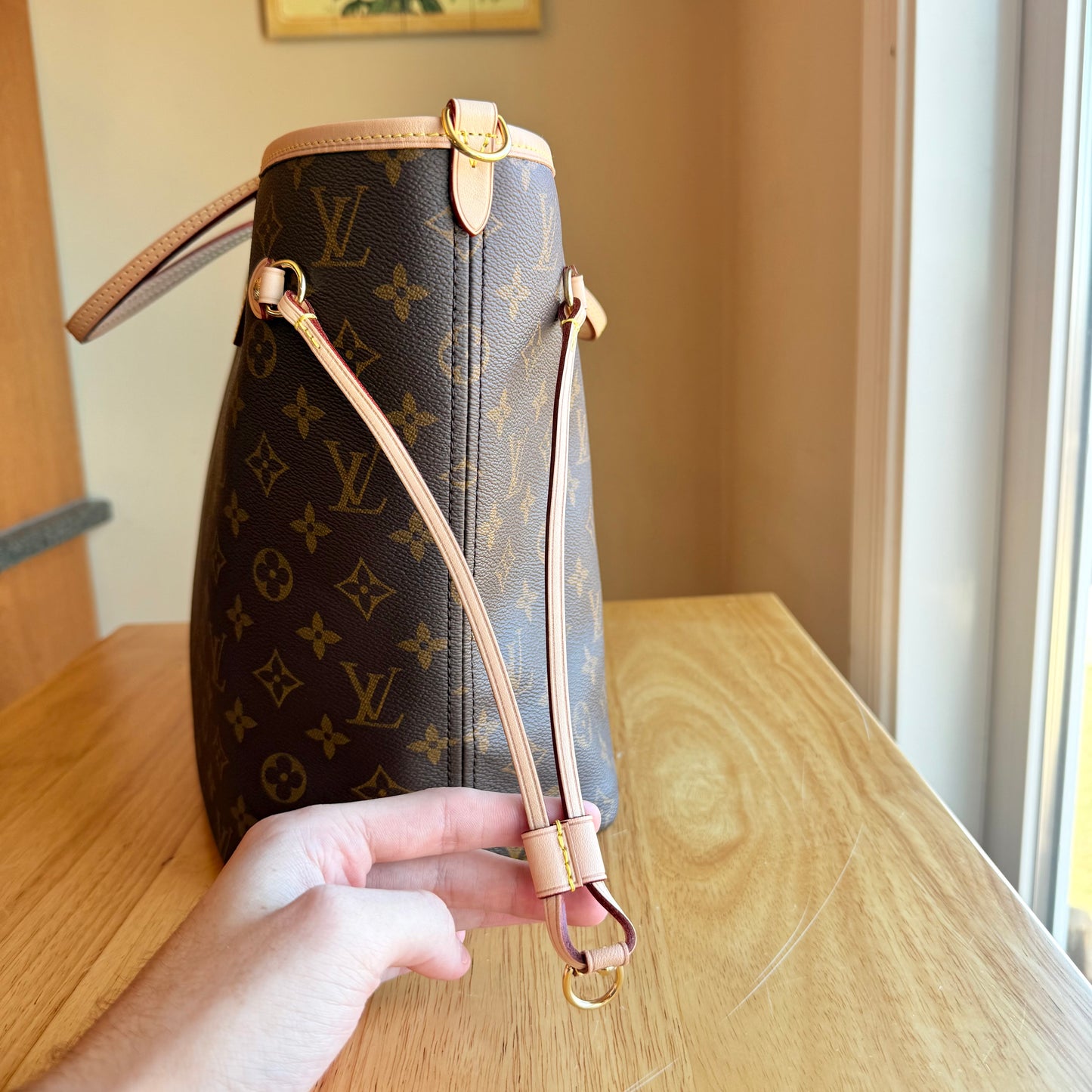 Monogram Neverfull Bandouliere Inside Out MM - Rogue Sari Interior