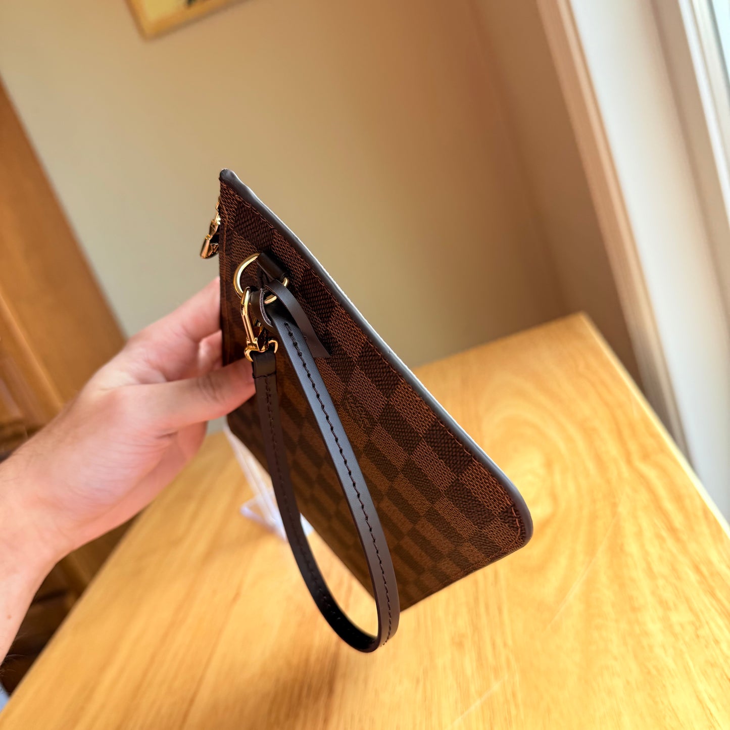 Damier Ebene Neverfull MM Set - Cerise Red Interior (Brand New)