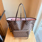 (NEW) Damier Ebene Neverfull MM Set - Rose Ballerine Interior
