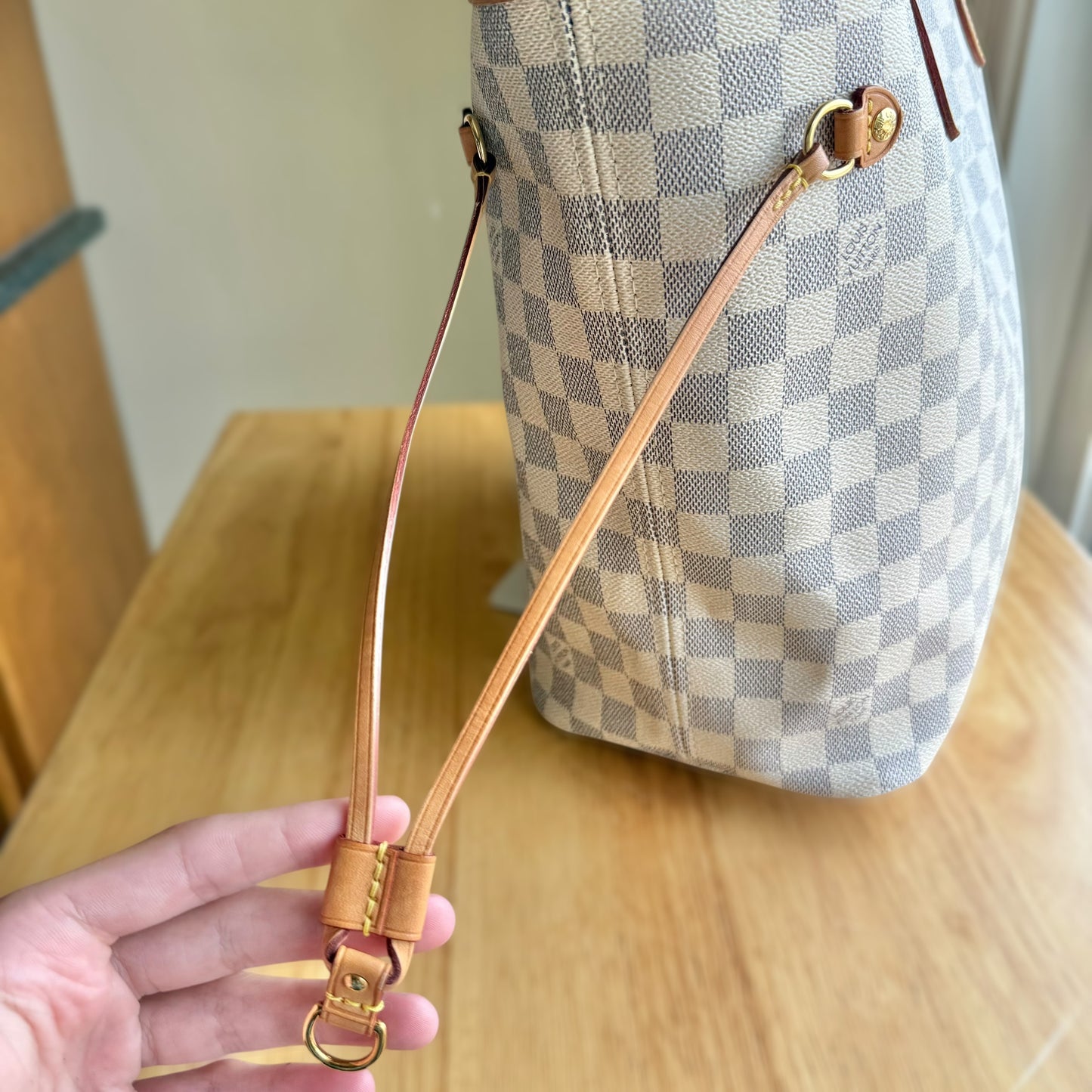 Damier Azur Neverfull MM Set (Rose Ballerine)