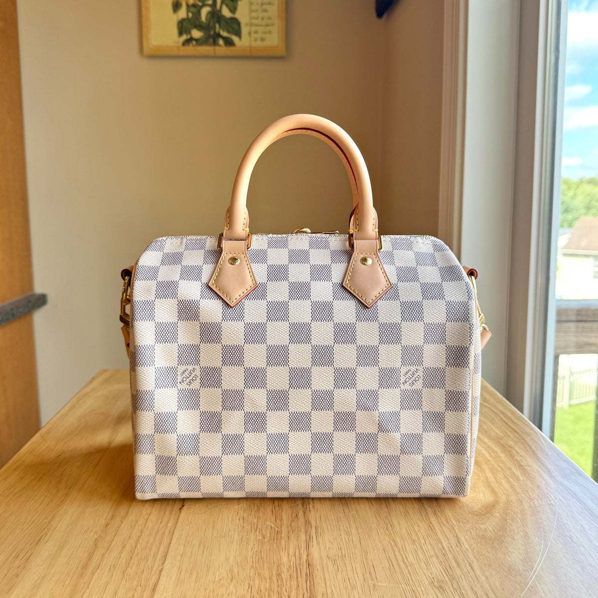 Damier Azur Speedy 25 Bandouliere