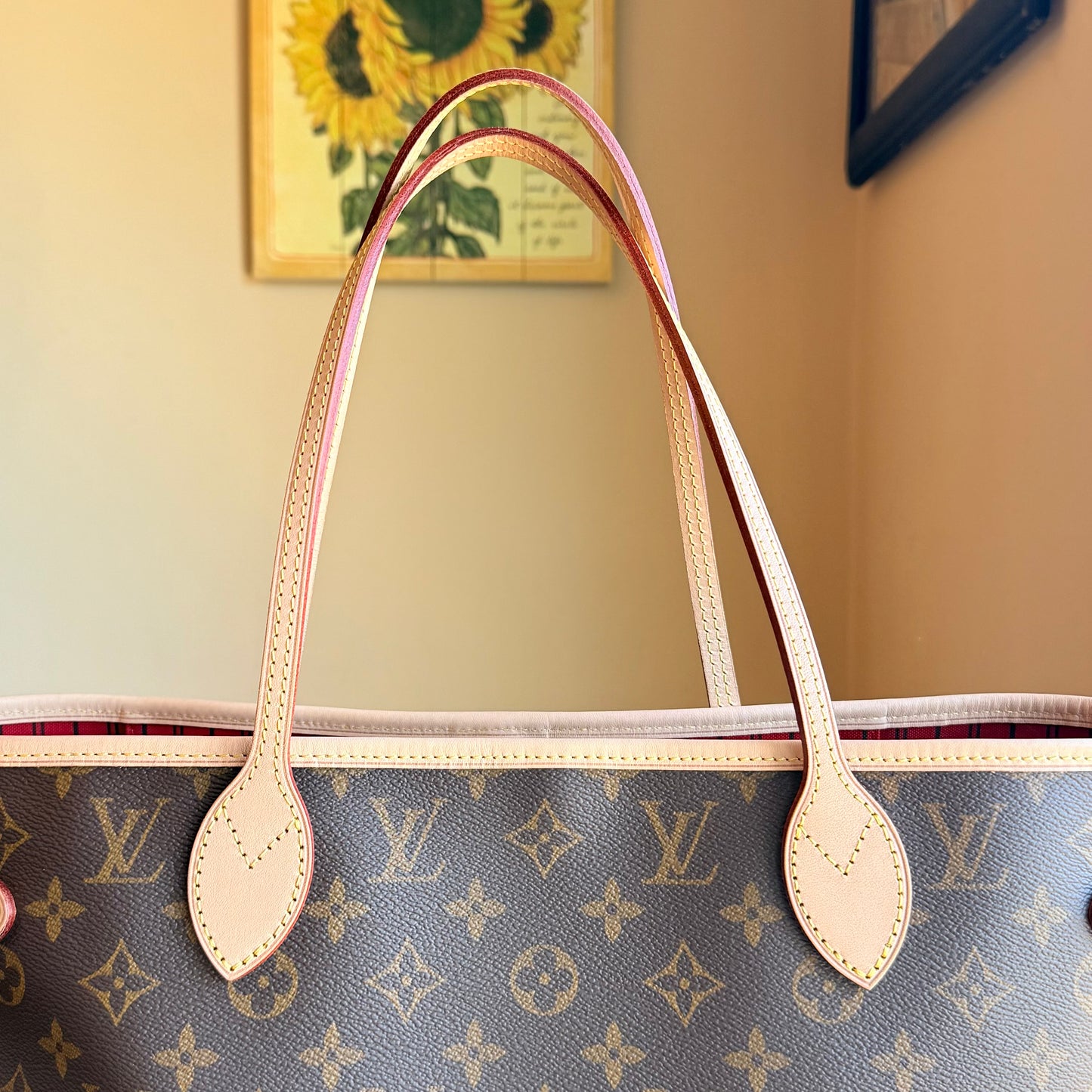 Monogram Neverfull Bandouliere Inside Out MM - Rogue Sari Interior