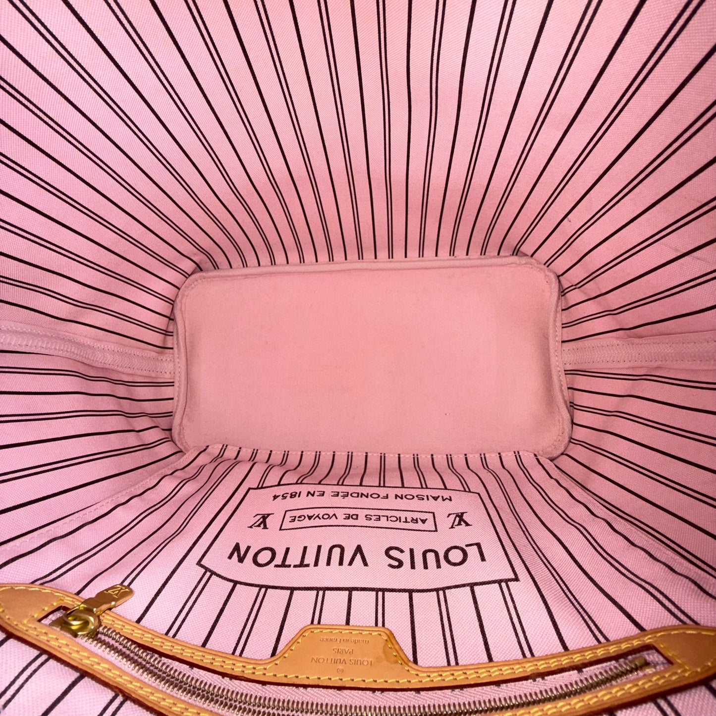 Monogram Neverfull MM Set - Rose Ballerine Interior