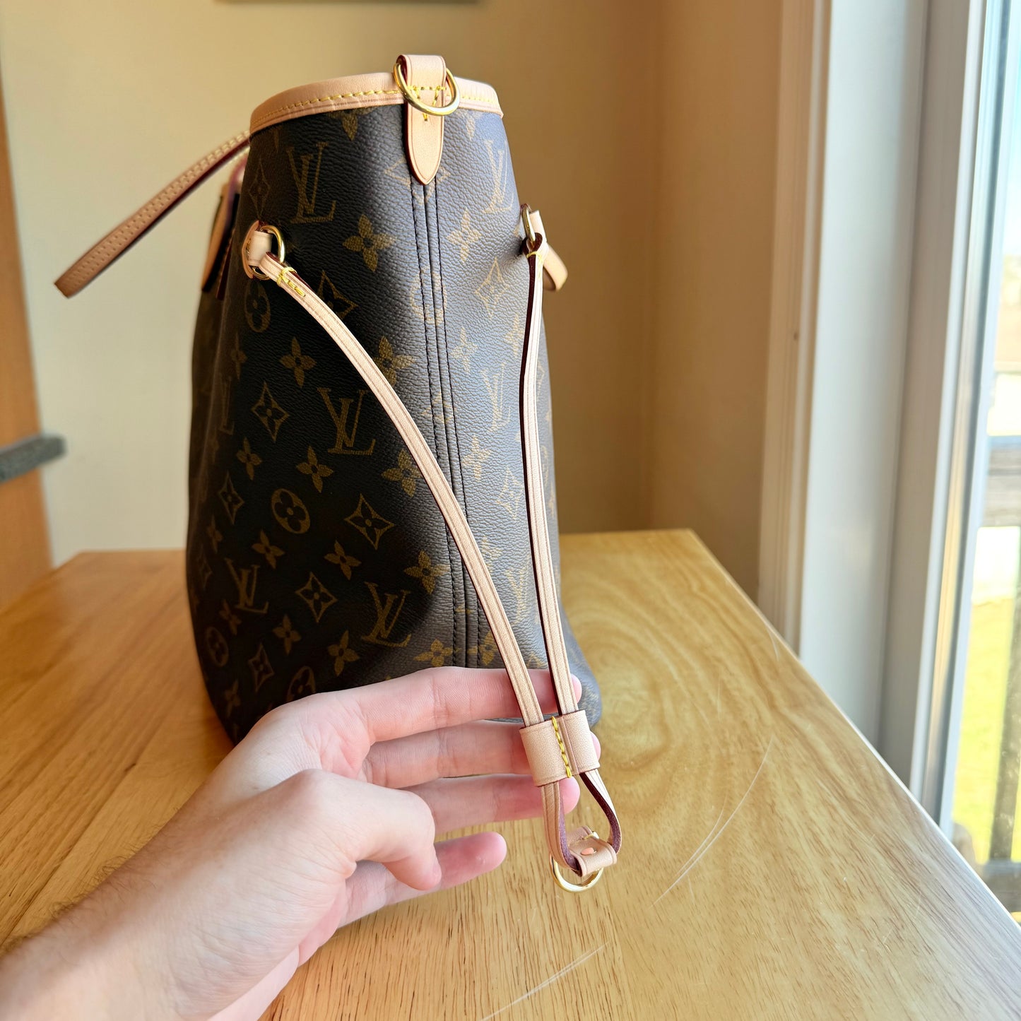Monogram Neverfull Bandouliere Inside Out MM - Rogue Sari Interior