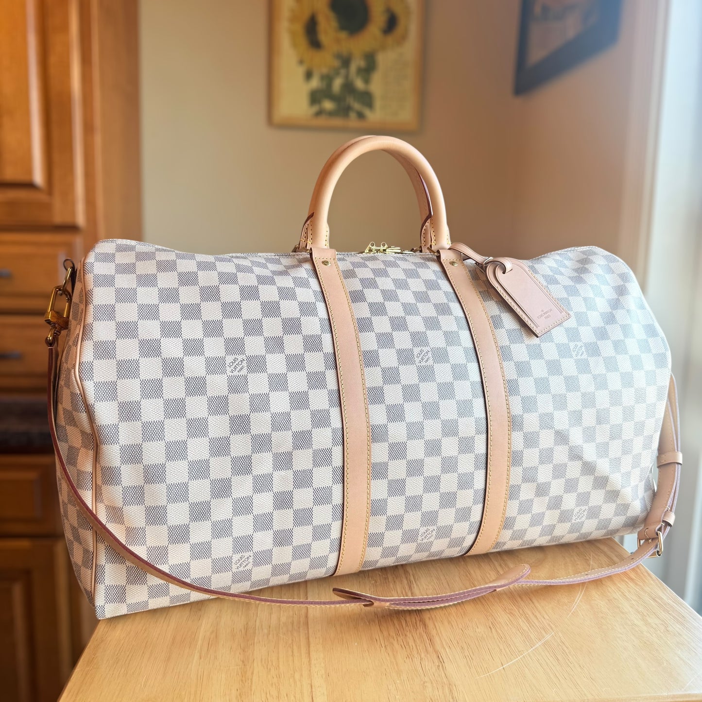 Damier Azur Keepall 55 Bandouliere