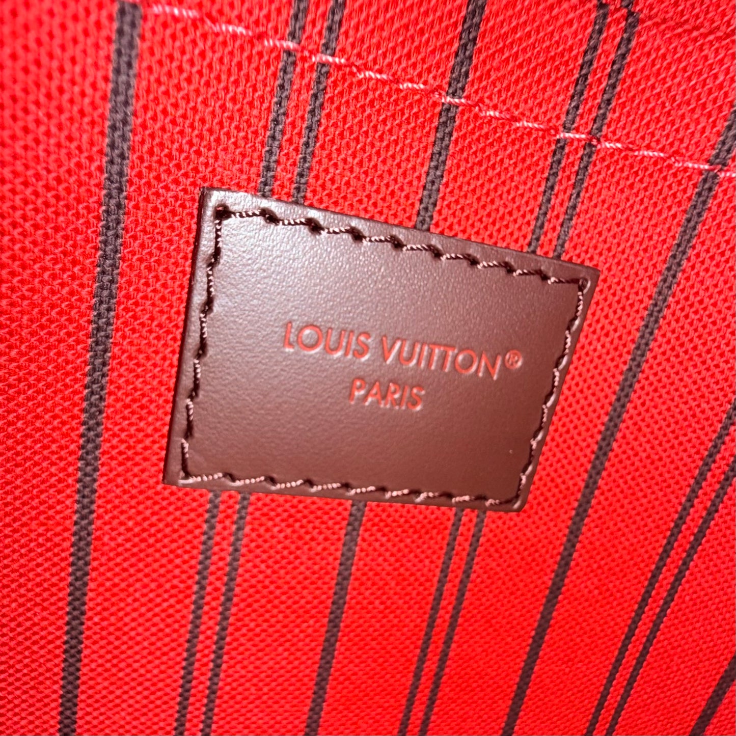 Damier Ebene Neverfull MM Set - Cerise Red Interior (Brand New)