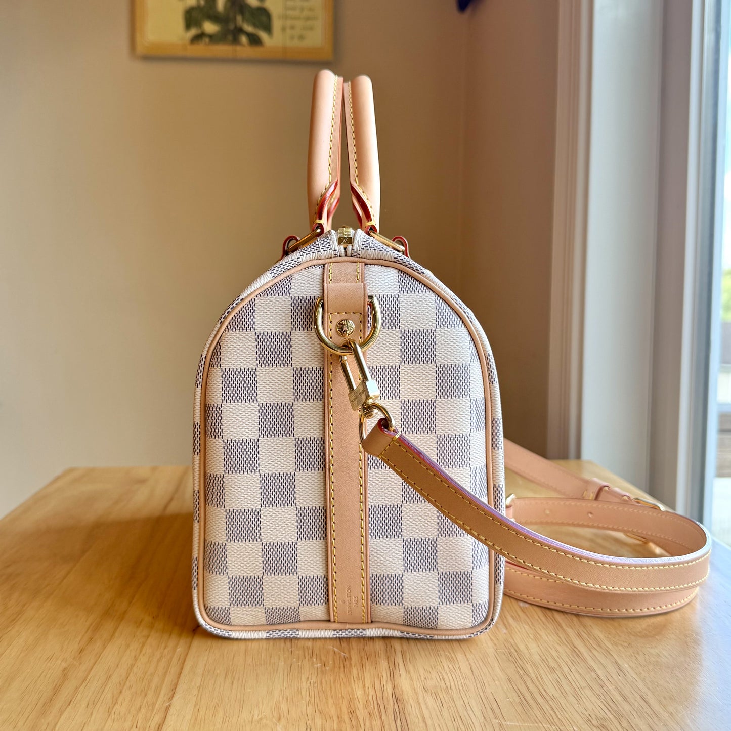 Damier Azur Speedy 25 Bandouliere