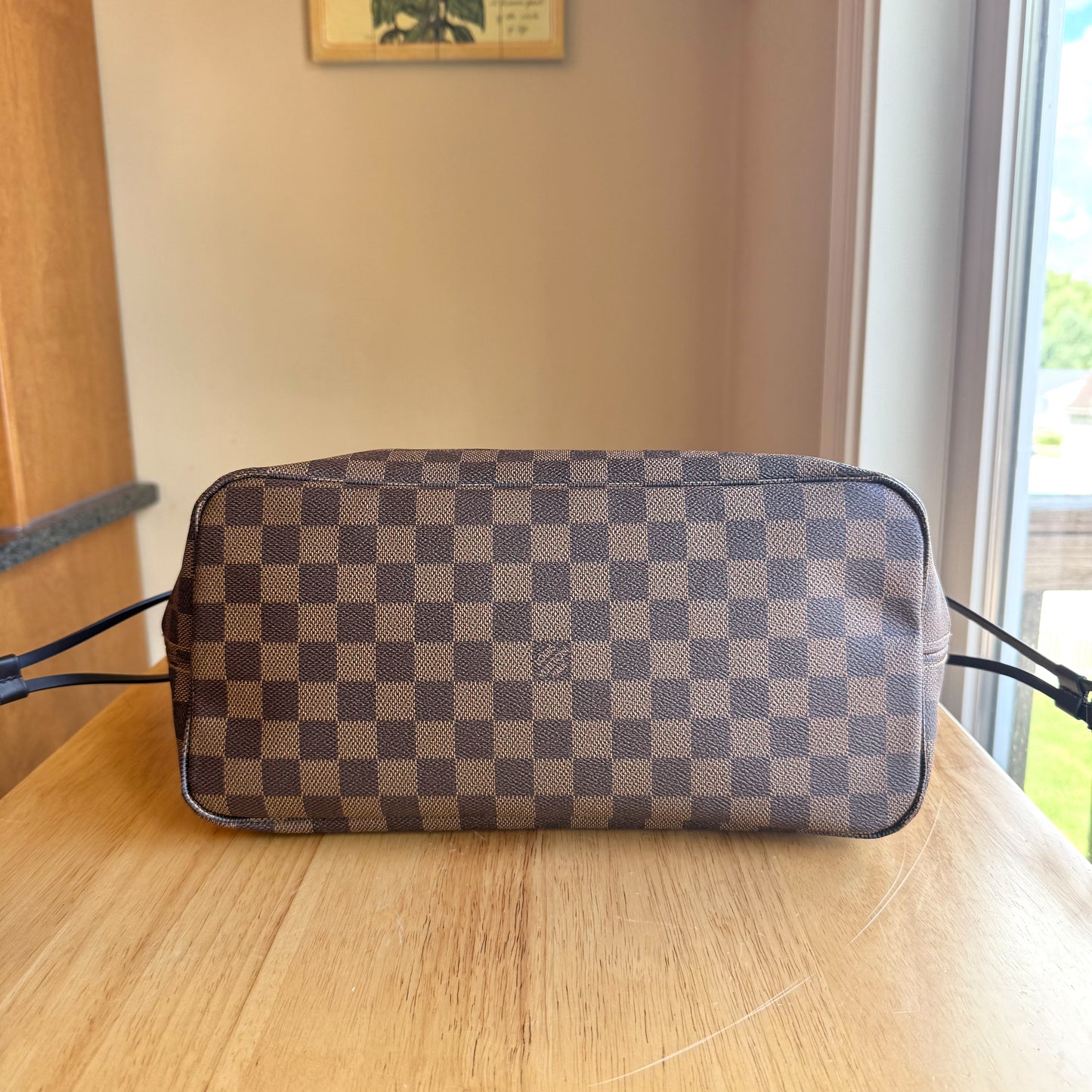 Damier Ebene Neverfull MM - Rose Ballerine Interior