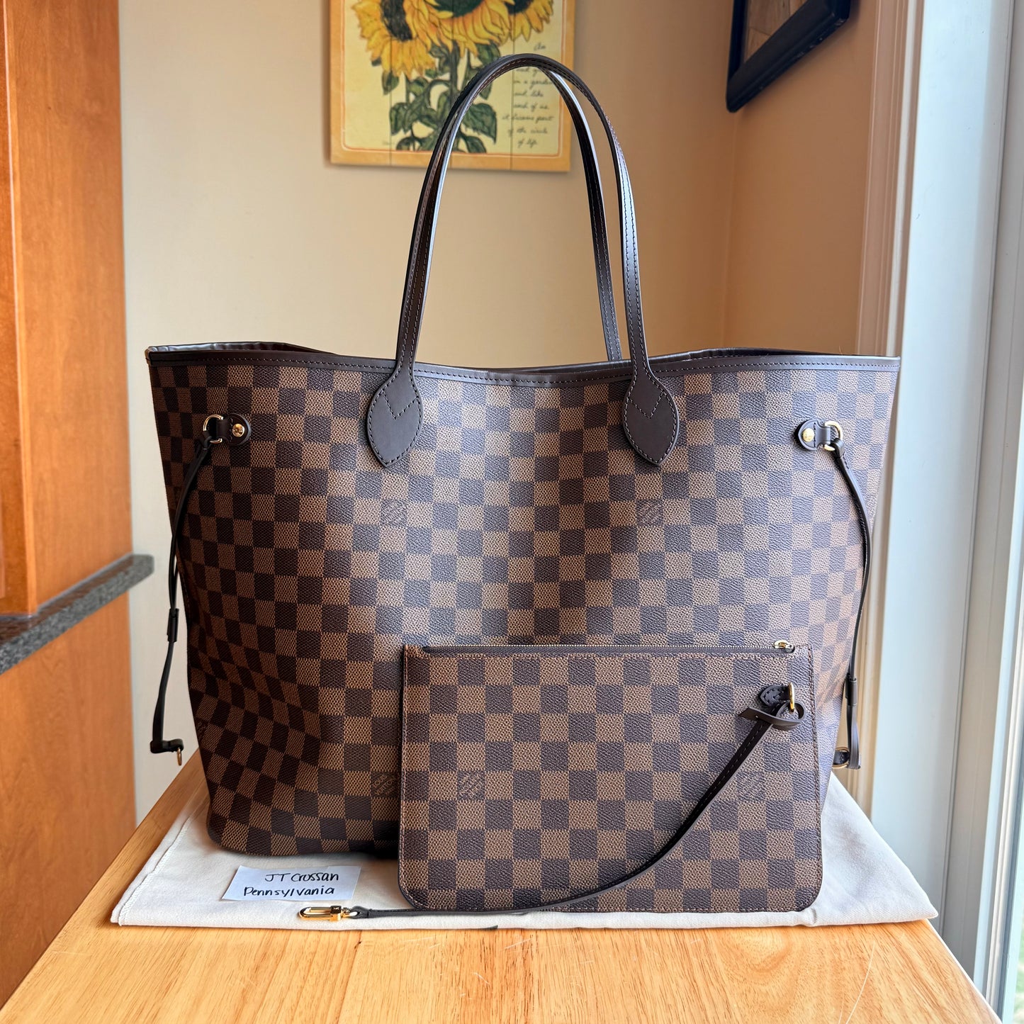 Damier Ebene Neverfull GM Set (Brand New)