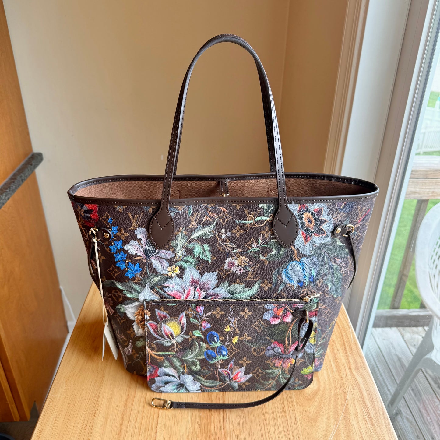 Monogram Neverfull MM - Eden Collection (Brand New)