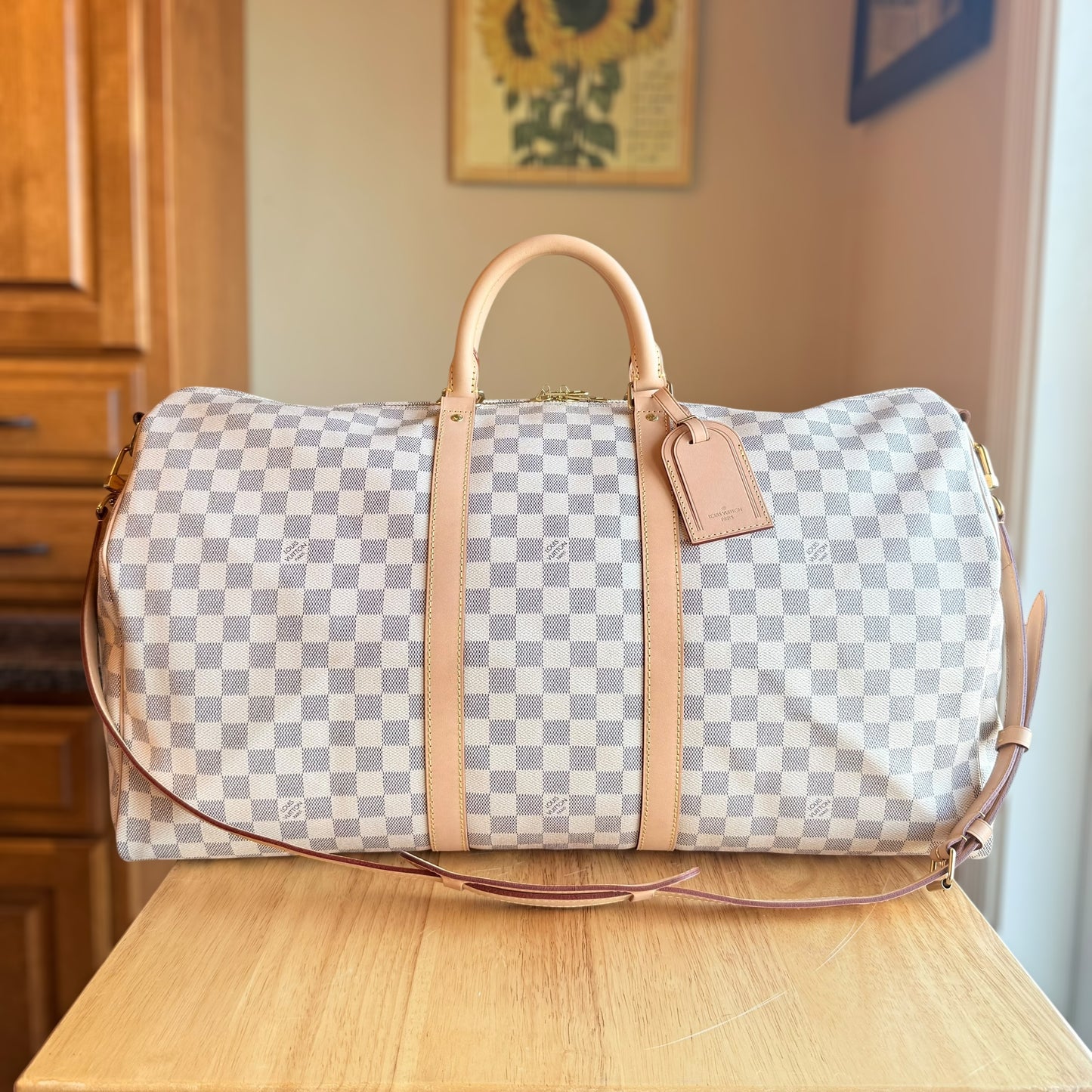 Damier Azur Keepall 55 Bandouliere