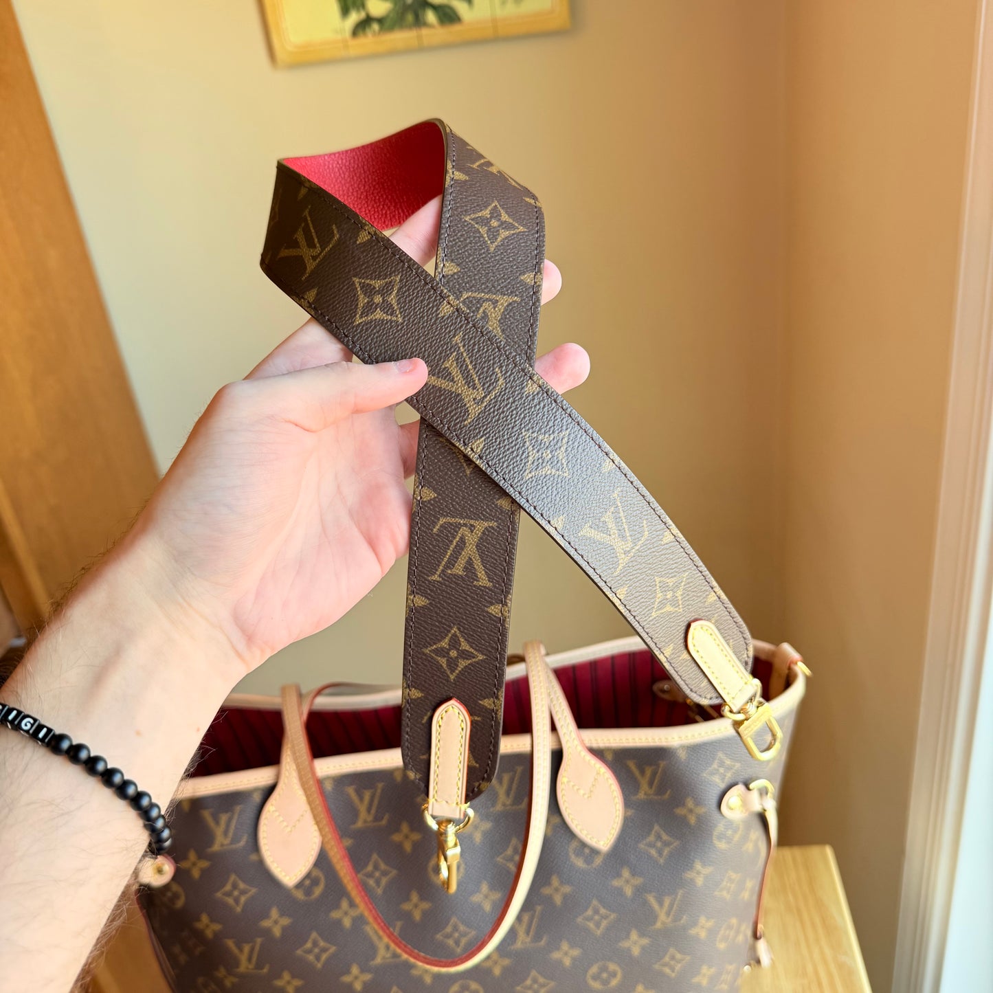Monogram Neverfull Bandouliere Inside Out MM - Rogue Sari Interior