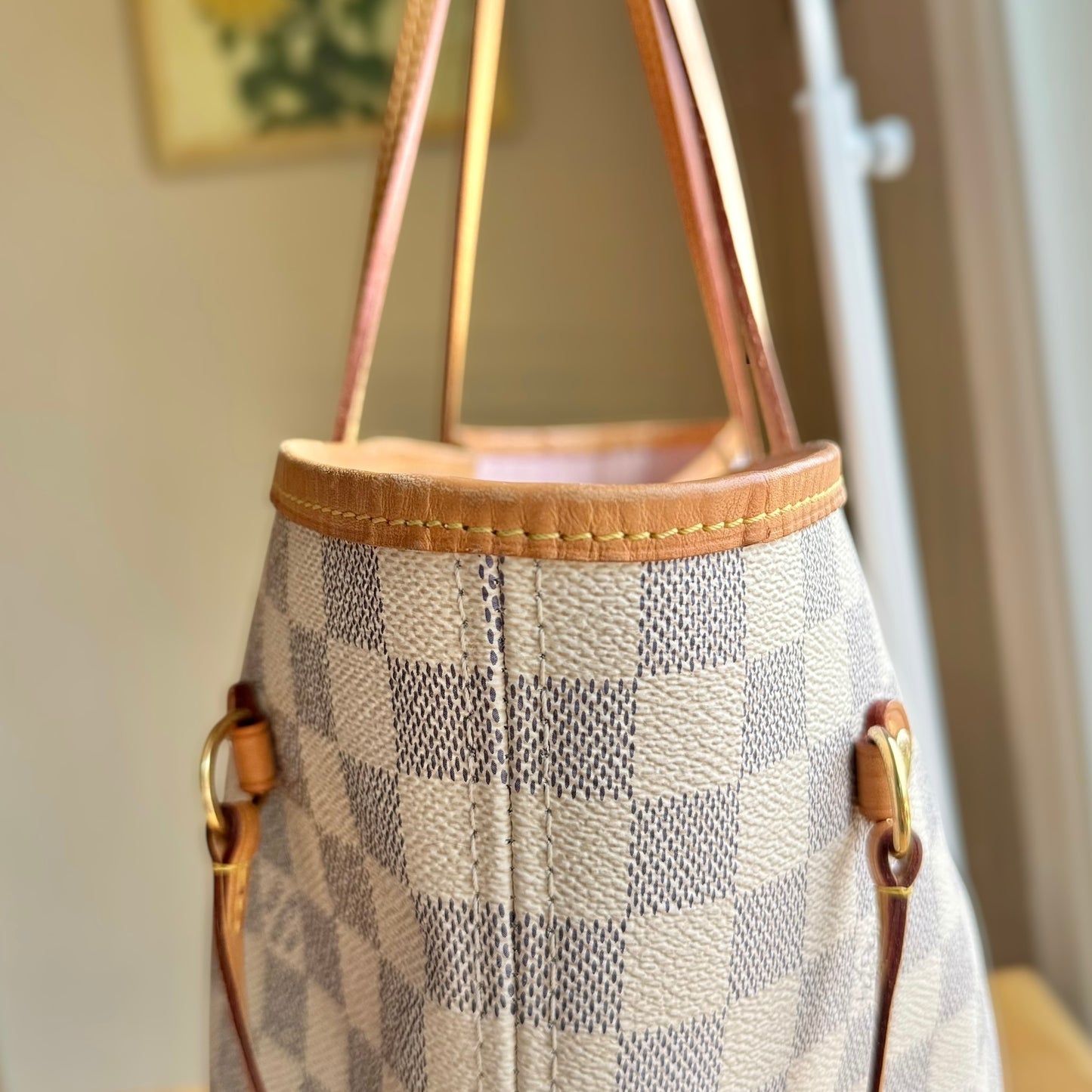 Damier Azur Neverfull MM Set (Rose Ballerine)