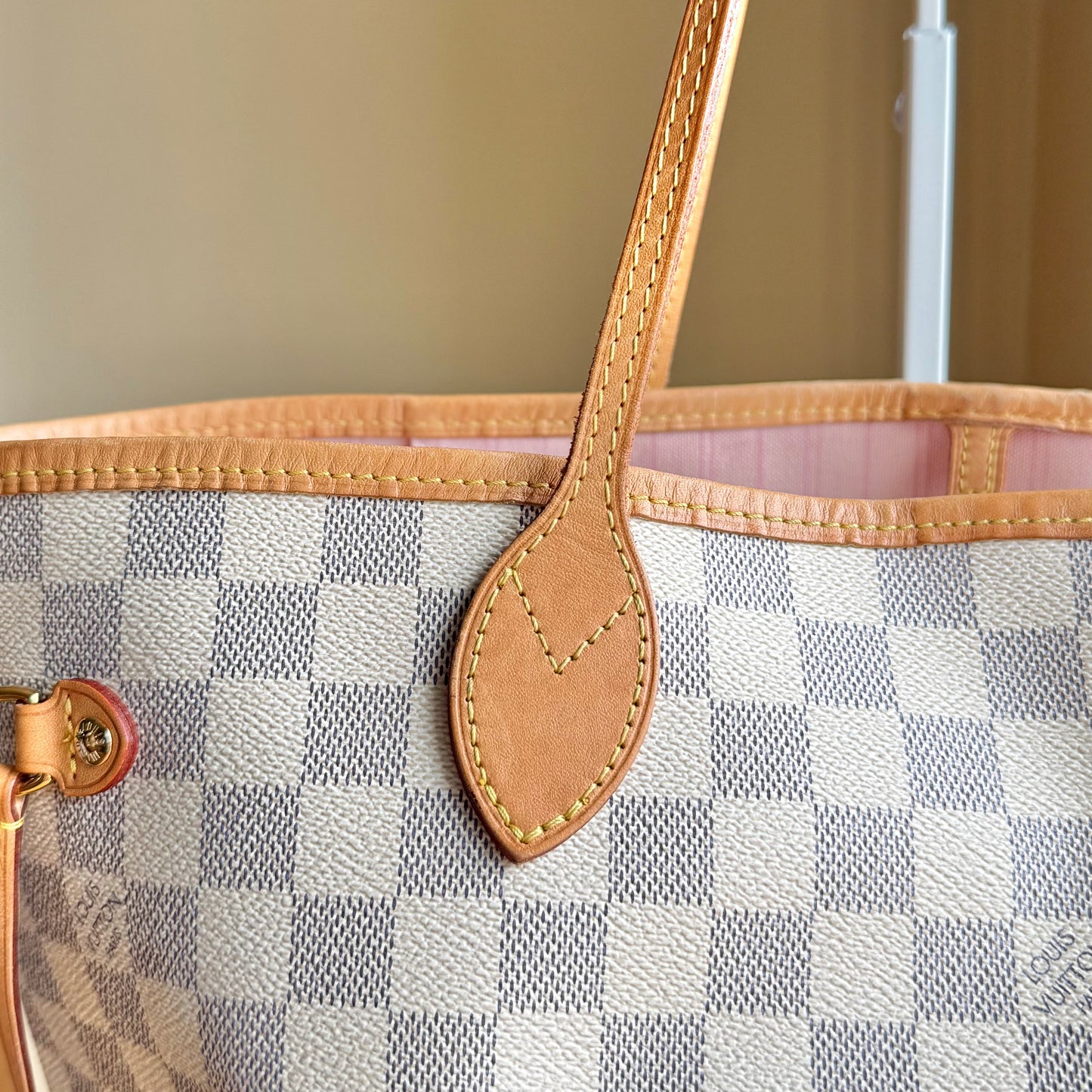 Damier Azur Neverfull MM Set (Rose Ballerine)