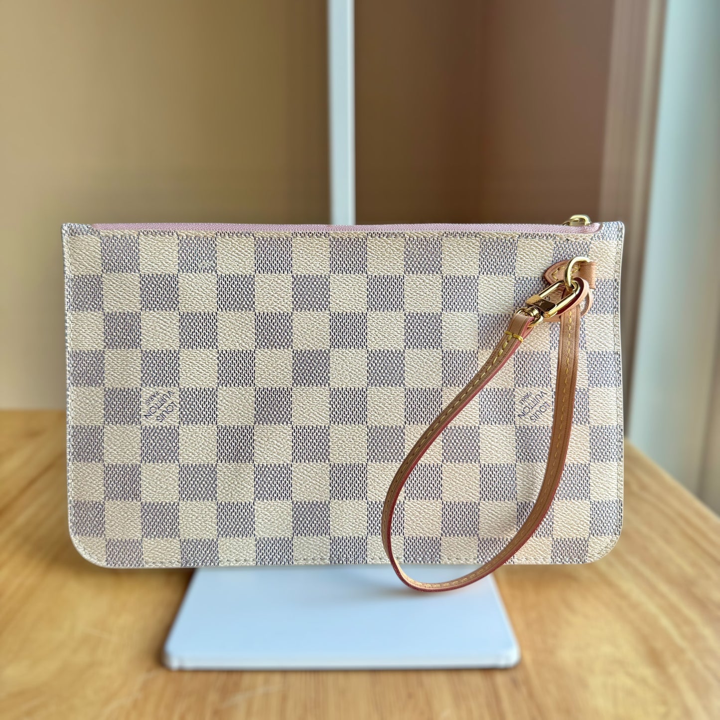 Damier Azur Neverfull MM Set (Rose Ballerine)