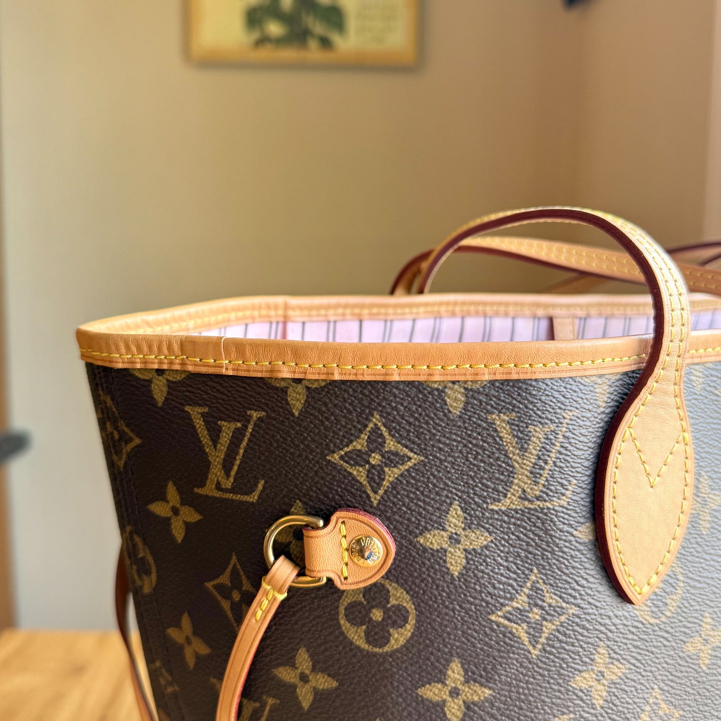 Monogram Neverfull MM Set - Rose Ballerine Interior