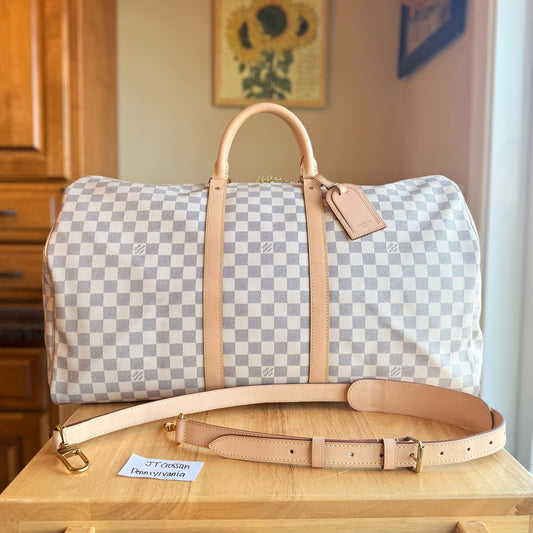Damier Azur Keepall 55 Bandouliere